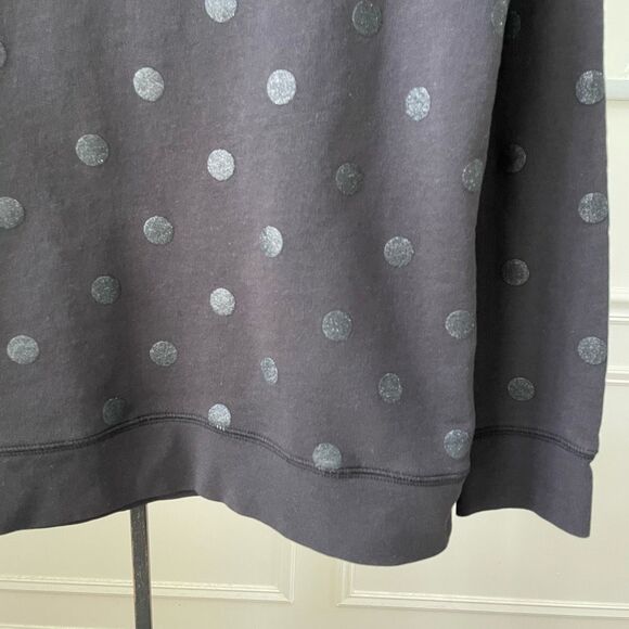 Kate Spade Steal The Spotlight Black Glitter Dot Bow Sweatshirt $178 S - Picture 3 of 8